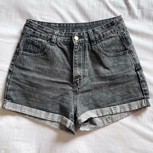Faded Denim Shorts
